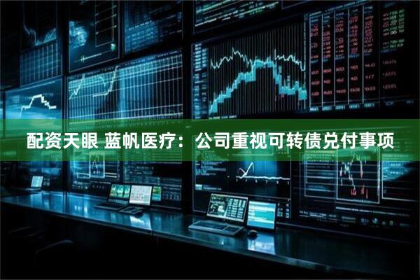 配资天眼 蓝帆医疗：公司重视可转债兑付事项